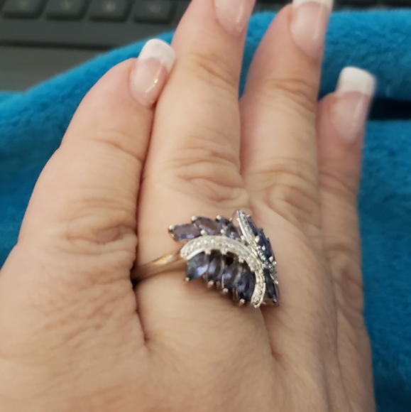 Size 10, Iolite Marquise 925 Silver, 2.1 carats - Picture 3 of 7